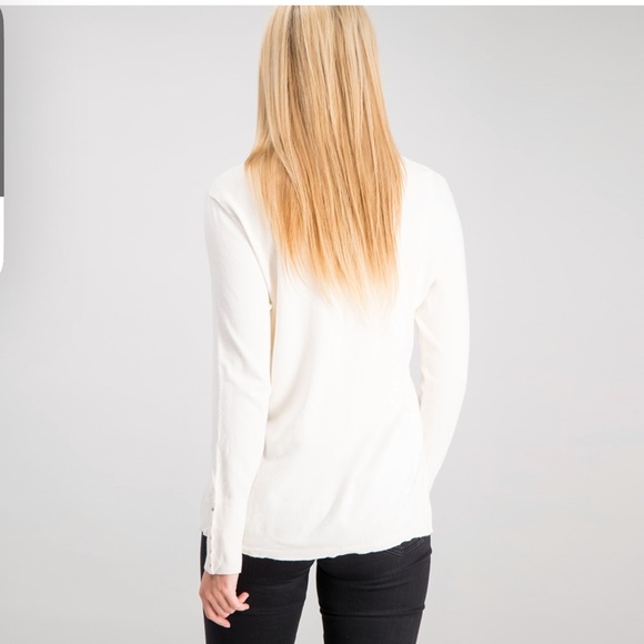 JM Collection Rivet-Detail Turtleneck Sweater, Eggshell - Picture 2 of 7